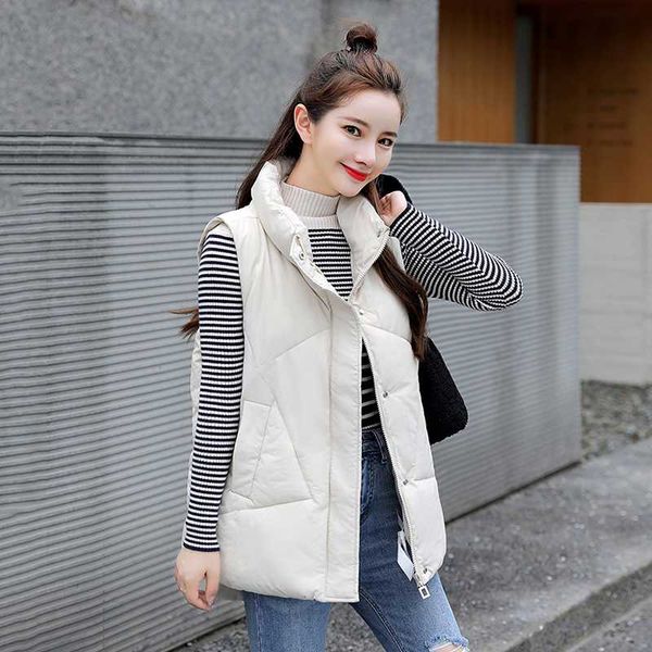 women's vests 2021 winter women long vest plus size slim solid outwear sleeveless jacket thick stand collar cotton padded casual female, Black;white
women's vests 2021 winter women long vest plus size slim solid outwear sleeveless jacket thick stand collar cotton padded casual female, Black;white