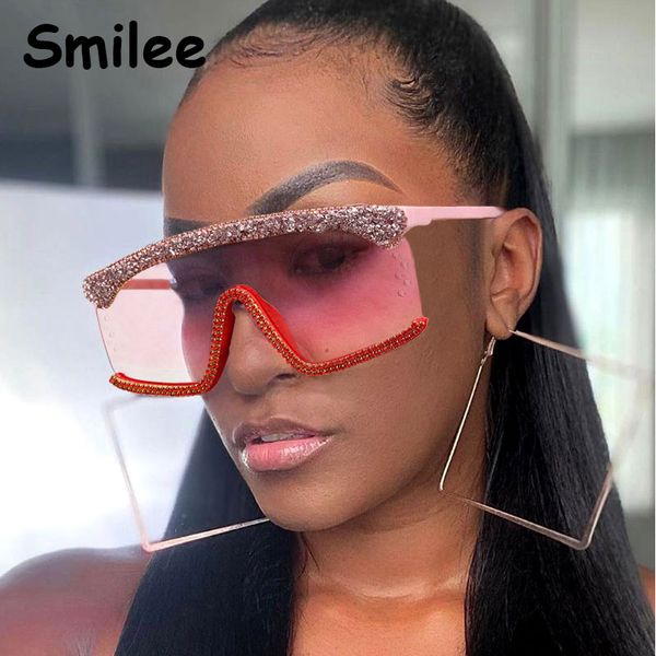 sunglasses oversized pink sequins for women luxury designer fashion shades rhinestone female one lens oculos, White;black
sunglasses oversized pink sequins for women luxury designer fashion shades rhinestone female one lens oculos, White;black