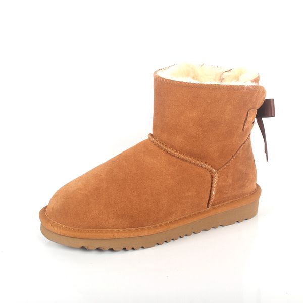 fashion classic snow boots 100% leather winter warm boots bow ankle round toe women's shoes botas de mujer, Black
fashion classic snow boots 100% leather winter warm boots bow ankle round toe women's shoes botas de mujer, Black