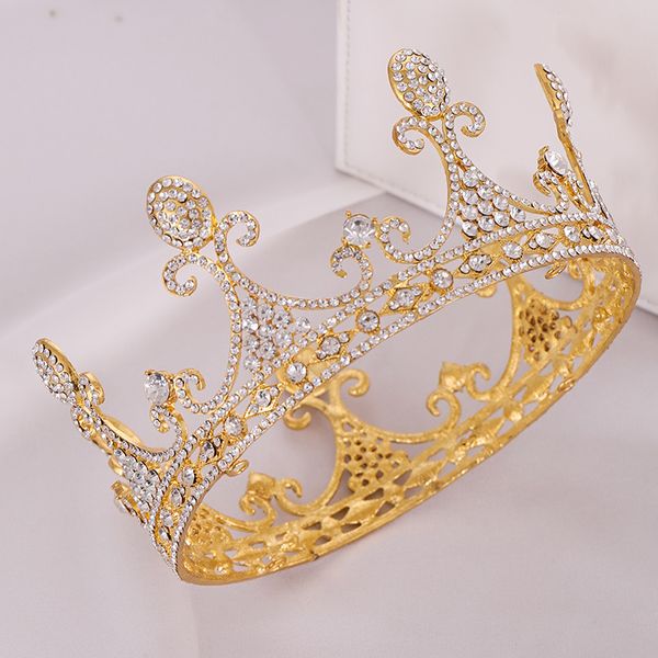 trendy big crystal gold large luxury round queen wedding crown bridal tiara rhinestone diadem head jewelry hair accessories, Golden;silver
trendy big crystal gold large luxury round queen wedding crown bridal tiara rhinestone diadem head jewelry hair accessories, Golden;silver