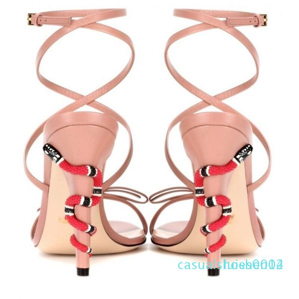 2020 new fashion brand designer women sandals lace snake stiletto heels gold black green large size wedding shoes c12 
2020 new fashion brand designer women sandals lace snake stiletto heels gold black green large size wedding shoes c12