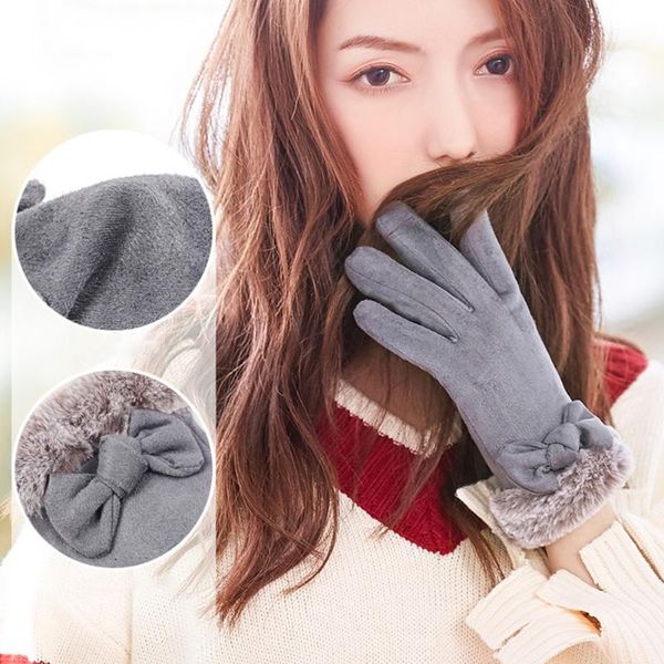 full finger autumn thicken protective soft warm cozy women winter gloves fluffy touchscreen windproof faux suede bow tie, Blue;gray
full finger autumn thicken protective soft warm cozy women winter gloves fluffy touchscreen windproof faux suede bow tie, Blue;gray