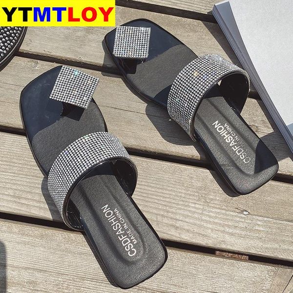 fashion summer women flip-flops big diamond lady slippers flash drilling colored crystal beach shoes flat female 37-42, Black
fashion summer women flip-flops big diamond lady slippers flash drilling colored crystal beach shoes flat female 37-42, Black