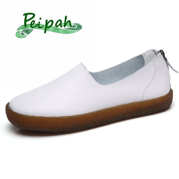 peipah 2002 genuine leather women loafers shoes woman wild soft bottom zapatillas mujer zipper casual shallow nurses flats shoes, Black
peipah 2002 genuine leather women loafers shoes woman wild soft bottom zapatillas mujer zipper casual shallow nurses flats shoes, Black