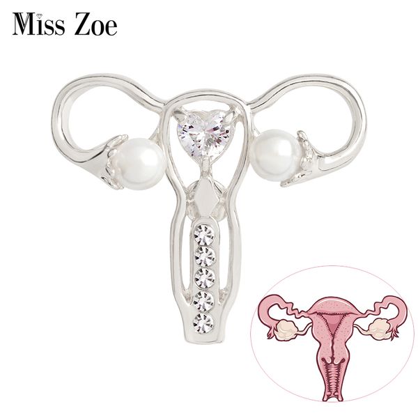 female womb uterus brooch pins zircon pearl organ jewelry gynecology symbol gift for, Gray
female womb uterus brooch pins zircon pearl organ jewelry gynecology symbol gift for, Gray