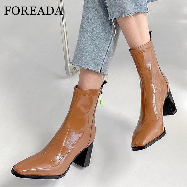 foreada zipper square toe mid calf boots high heel woman boots chunky heel shoes female autumn black brown large size 40
foreada zipper square toe mid calf boots high heel woman boots chunky heel shoes female autumn black brown large size 40