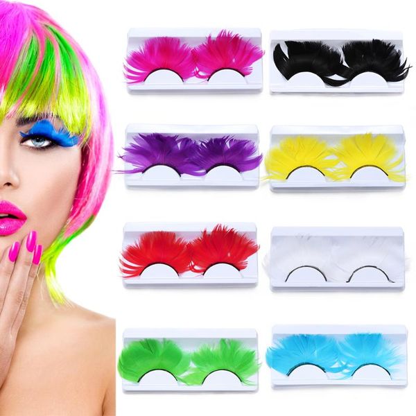 1pc 1 pair 8 color feather thick long false eyelashes party stage colorful volume full strip eyelashes extension eye makeup tool
1pc 1 pair 8 color feather thick long false eyelashes party stage colorful volume full strip eyelashes extension eye makeup tool