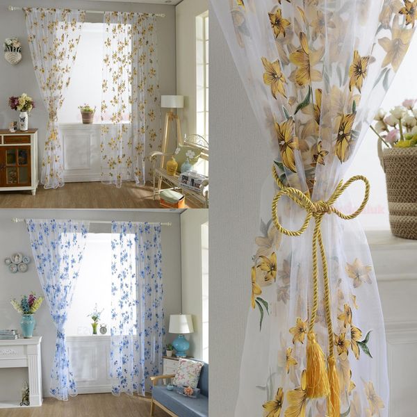2020 colorful floral print sheer privacy curtain panel translucent window balcony tulle room divider flower curtain
2020 colorful floral print sheer privacy curtain panel translucent window balcony tulle room divider flower curtain