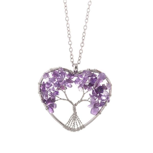 10 pcs silver plated wire wrap love heart amethyst crystal pendant tree of life necklace rainbow stone jewelry
10 pcs silver plated wire wrap love heart amethyst crystal pendant tree of life necklace rainbow stone jewelry