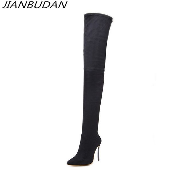 jianbudan super high thigh boots autumn women's comfortable stretch boots suede over the knee 35-42 size, Black
jianbudan super high thigh boots autumn women's comfortable stretch boots suede over the knee 35-42 size, Black