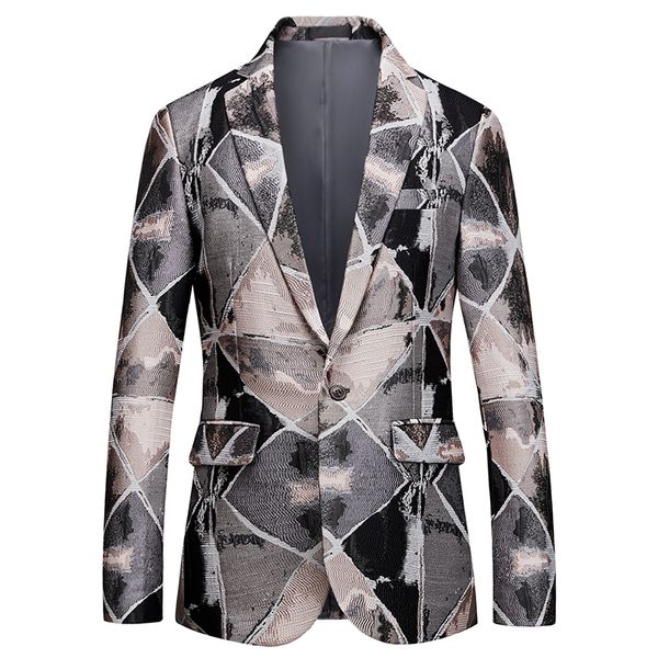 autumn and winter men long-sleeved suit jackets slim elegant men's business banquet flower dress coat, White;black
autumn and winter men long-sleeved suit jackets slim elegant men's business banquet flower dress coat, White;black