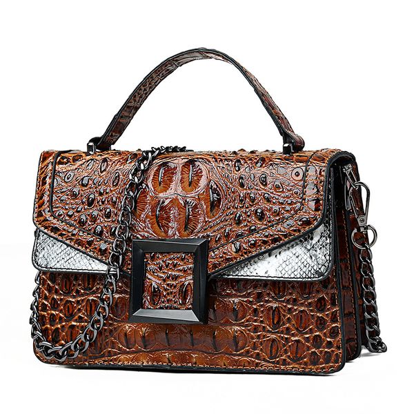 new alligator bag lock color hit shoulder bag fashion chain vintage crossbody bags for women designer bags purses leather
new alligator bag lock color hit shoulder bag fashion chain vintage crossbody bags for women designer bags purses leather