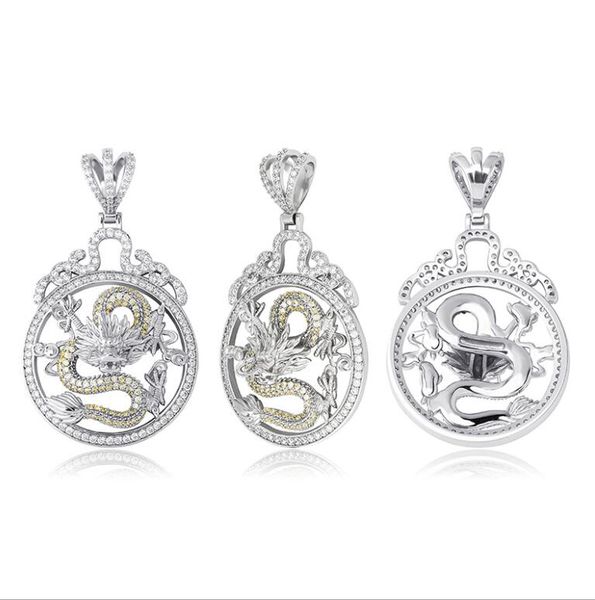 hip hop retro style chinese style real dragon pendant for womne men luxury necklace stainless steel cuban chains, Silver
hip hop retro style chinese style real dragon pendant for womne men luxury necklace stainless steel cuban chains, Silver
