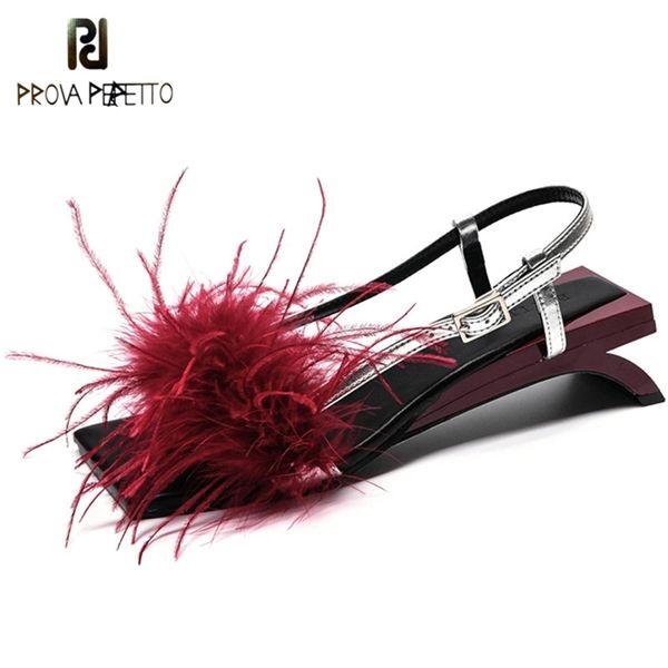 prova perfetto new design feather women sandals strange heel gladiator sandals women fur low heels summer shoes large size 0922, Black
prova perfetto new design feather women sandals strange heel gladiator sandals women fur low heels summer shoes large size 0922, Black