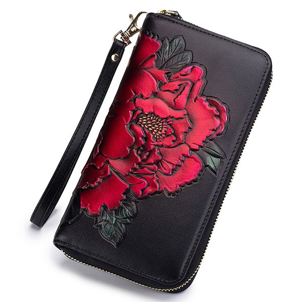 flower embossed women long wallet cow leather rfid coin purse female passport cover ladies clutch driver license card holder, Red;black
flower embossed women long wallet cow leather rfid coin purse female passport cover ladies clutch driver license card holder, Red;black