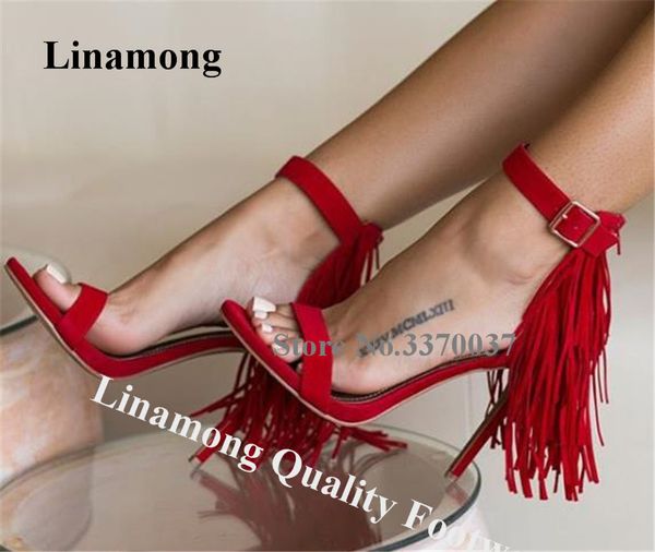 linamong charming suede leather stiletto heel tassels gladiator sandals one strap fringes high heel sandals formal dress heels, Black
linamong charming suede leather stiletto heel tassels gladiator sandals one strap fringes high heel sandals formal dress heels, Black