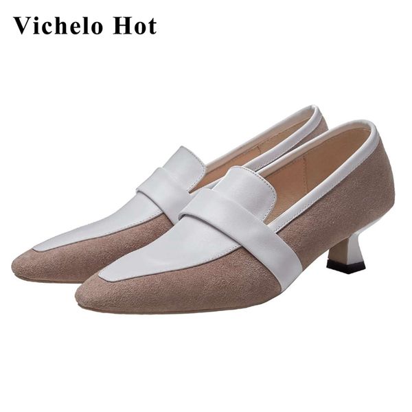 vichelo genuine leather small square toe med heel new autumn shoes young lady daily wear deep mouth slip on women pumps l1f2, Black
vichelo genuine leather small square toe med heel new autumn shoes young lady daily wear deep mouth slip on women pumps l1f2, Black