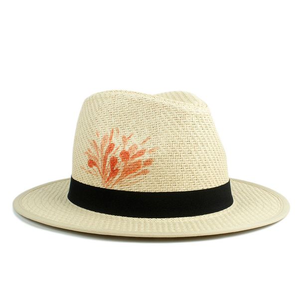 wide brim hats women straw sun hat summer beach panama fashion elegant lady homburg jazz hand paint flower, Blue;gray
wide brim hats women straw sun hat summer beach panama fashion elegant lady homburg jazz hand paint flower, Blue;gray