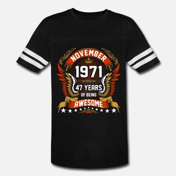 nov 1971 47 years awesome t shirt men design 100% cotton s-xxxl male fitness basic summer style leisure shirt
nov 1971 47 years awesome t shirt men design 100% cotton s-xxxl male fitness basic summer style leisure shirt