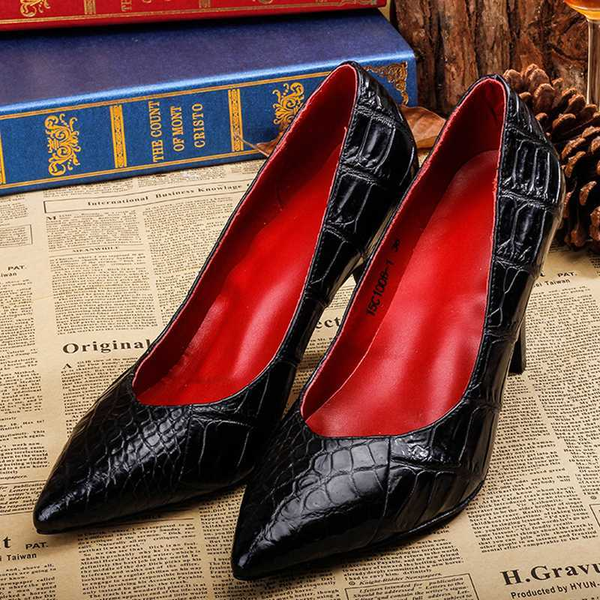 ourui true crocodile shoes female high heels genuine crocodile leather shallow mouth single shoes black summer women
ourui true crocodile shoes female high heels genuine crocodile leather shallow mouth single shoes black summer women