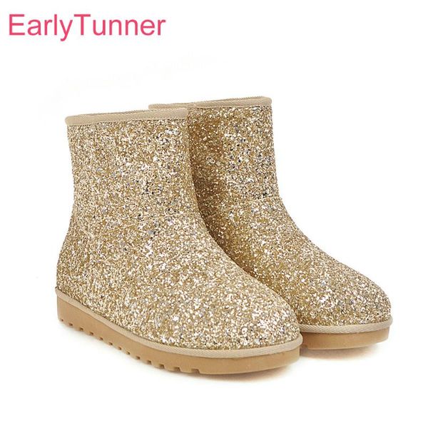 winter brand new sweet gold pink women ankle snow boots warm 1 inch flat heels lady nude shoes eh516 plus big size 10 43, Black
winter brand new sweet gold pink women ankle snow boots warm 1 inch flat heels lady nude shoes eh516 plus big size 10 43, Black