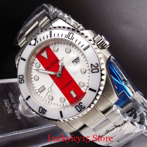 wristwatches bliger sapphire glass automatic wristwatch men miyota movement date function mental bracelet deployment clasp red white dial, Slivery;brown
wristwatches bliger sapphire glass automatic wristwatch men miyota movement date function mental bracelet deployment clasp red white dial, Slivery;brown
