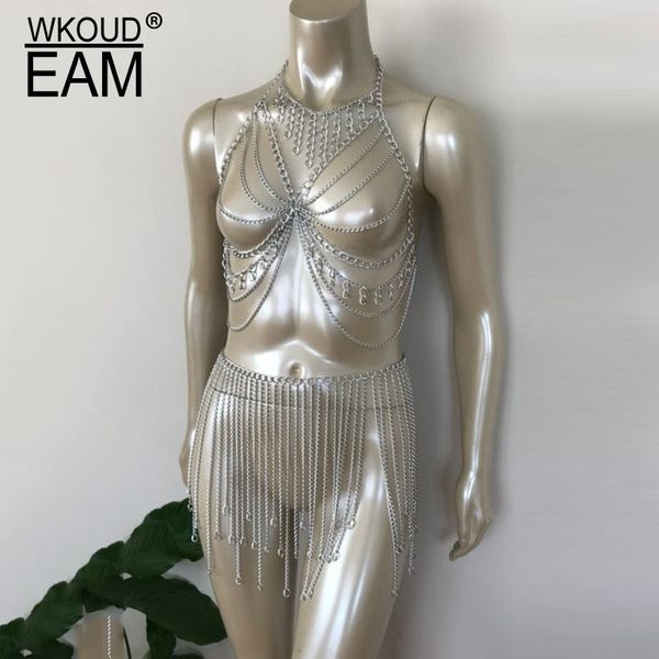 wkoud eam 2020 new hollow out metal chain tassel skirt set women club oneness chain lady tide pe444, Black;brown
wkoud eam 2020 new hollow out metal chain tassel skirt set women club oneness chain lady tide pe444, Black;brown