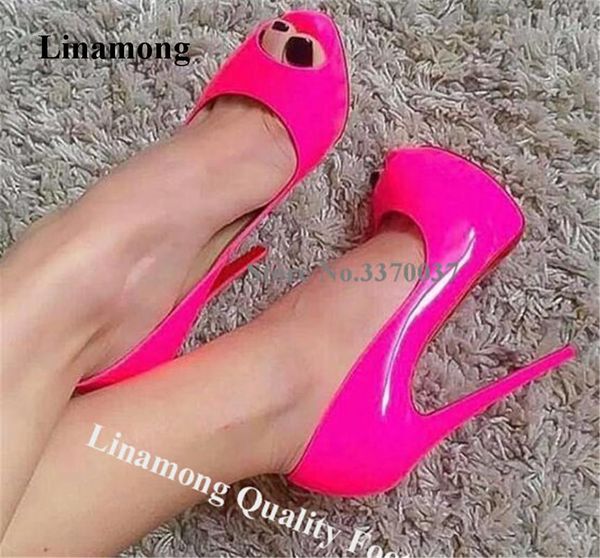 linamong brand design open toe patent leather high platform stiletto heel pumps slip-on rose red nude red grey high heels, Black
linamong brand design open toe patent leather high platform stiletto heel pumps slip-on rose red nude red grey high heels, Black