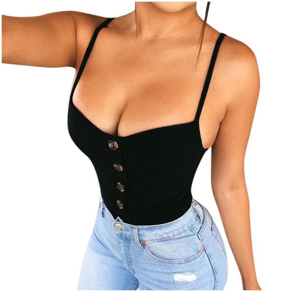 fit solid color sleeveless jumpsuit woman's body combinaison femme women's summer fashion button jumpsuits, Black;white
fit solid color sleeveless jumpsuit woman's body combinaison femme women's summer fashion button jumpsuits, Black;white