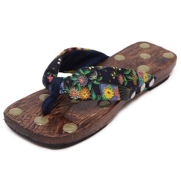 china wind wood female health slippers to stimulate acupuncture points massage foot massage jade flip-flops, Black
china wind wood female health slippers to stimulate acupuncture points massage foot massage jade flip-flops, Black