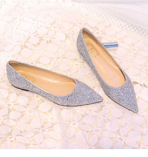 wed2020 decent wedding sequined women's pointed single flat heel shallow mouth gold pink bride bridesmaid shoes, Black
wed2020 decent wedding sequined women's pointed single flat heel shallow mouth gold pink bride bridesmaid shoes, Black