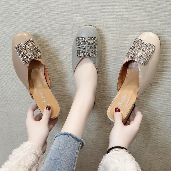 summer women shoes woman mules slippers female square cover toe low heels metal buckle solid leather ladies shoes slides, Black
summer women shoes woman mules slippers female square cover toe low heels metal buckle solid leather ladies shoes slides, Black
