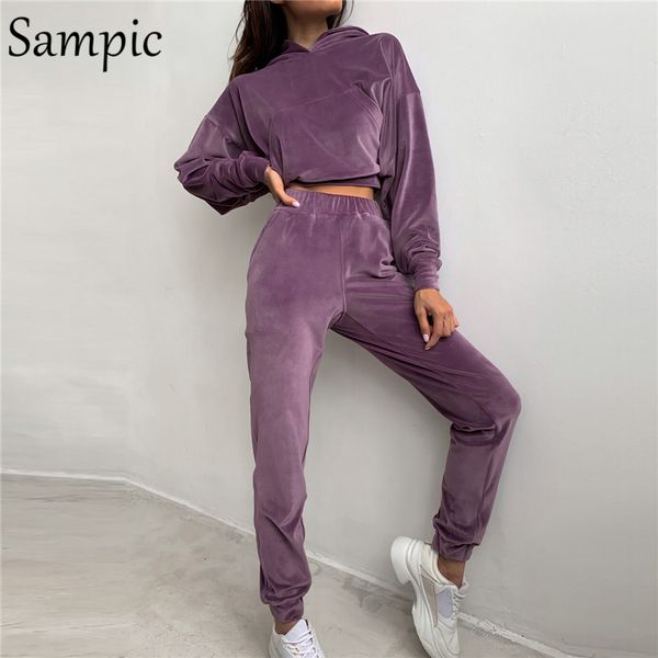 sampic women outfits velvet pants set long sleeve sport pullover hoodies and pants two piece set tracksuit autumn, Gray
sampic women outfits velvet pants set long sleeve sport pullover hoodies and pants two piece set tracksuit autumn, Gray