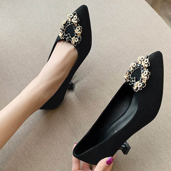 dress shoes metal crytal heart buckle flock woman pumps large size 36-45 pointed toe paillette mujer bombas thin high heels women 2021, Black
dress shoes metal crytal heart buckle flock woman pumps large size 36-45 pointed toe paillette mujer bombas thin high heels women 2021, Black