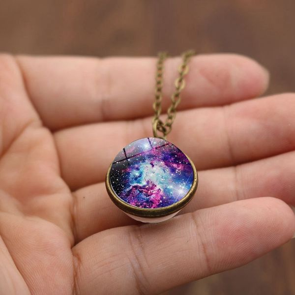 wg 1pc mretro nebula cabochon double sided glass ball time gem&stone necklace pendant sweater chain jewelry accessories, Silver
wg 1pc mretro nebula cabochon double sided glass ball time gem&stone necklace pendant sweater chain jewelry accessories, Silver