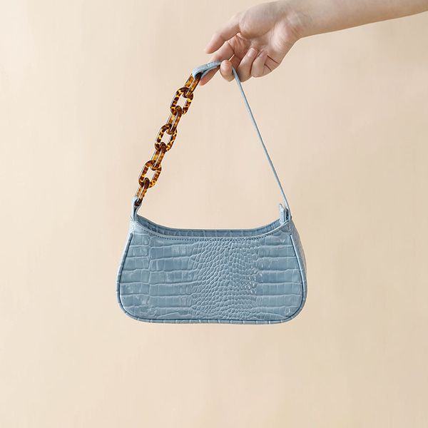 crocodile pattern pu leather women baguette handbags vintage acrylic chain ladies small shoulder bags armpit bag clutch purse
crocodile pattern pu leather women baguette handbags vintage acrylic chain ladies small shoulder bags armpit bag clutch purse