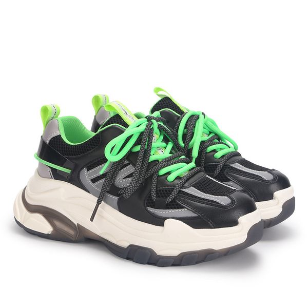 2020 leather mesh women sneakers autumn winter vulcanize shoes fashion female chunky platform running casual sports shoes women, Black
2020 leather mesh women sneakers autumn winter vulcanize shoes fashion female chunky platform running casual sports shoes women, Black