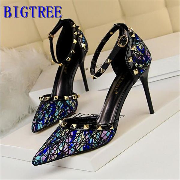 bigtree colorful sandals high heels pump for girl women shoes thin heel hollowed-out rivet 2020 stripper heels party ankle strap, Black
bigtree colorful sandals high heels pump for girl women shoes thin heel hollowed-out rivet 2020 stripper heels party ankle strap, Black