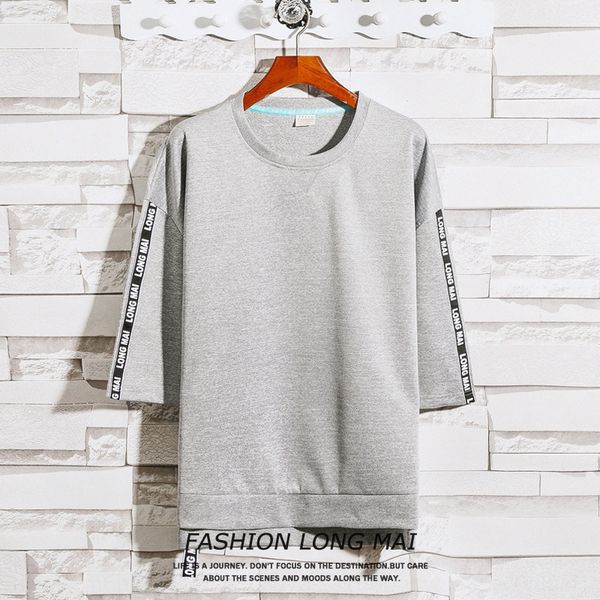 2019 fall sweater fashion brand men's cropped sleeve ribbon fresh sweater sleeve pullover pullover new round neck long for men, Black
2019 fall sweater fashion brand men's cropped sleeve ribbon fresh sweater sleeve pullover pullover new round neck long for men, Black