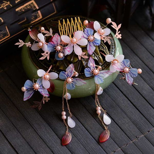 niushuya ретро китайский hanfu классическая xiuhe headdress шелковой пряжи зеленый фиолетовый цветок бабочка волос аксессуары для волос ювел, Golden;silver
niushuya ретро китайский hanfu классическая xiuhe headdress шелковой пряжи зеленый фиолетовый цветок бабочка волос аксессуары для волос ювел, Golden;silver