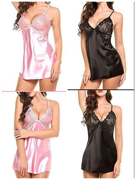pyjamas spaghetti strap cross backless dresses donna deep v neck perspective lace underwear designer womens sexy, Black;white
pyjamas spaghetti strap cross backless dresses donna deep v neck perspective lace underwear designer womens sexy, Black;white