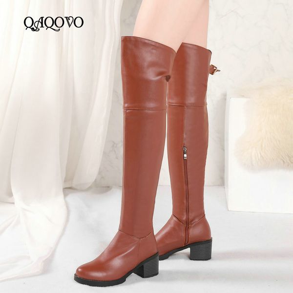 thick high heels over the knee boots women pu platform buckle zipper boots autumn winter fashion ladies shoes black brown
thick high heels over the knee boots women pu platform buckle zipper boots autumn winter fashion ladies shoes black brown