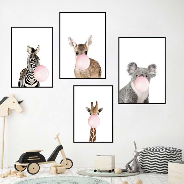 pink bubble zebra giraffe child posters animal wall art canvas nursery prints painting nordic kid baby room decoration picture
pink bubble zebra giraffe child posters animal wall art canvas nursery prints painting nordic kid baby room decoration picture