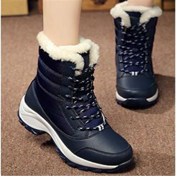 women snow boots 2020 winter warm boots thick bottom platform waterproof ankle for women thick fur cotton shoes size 35-42, Black
women snow boots 2020 winter warm boots thick bottom platform waterproof ankle for women thick fur cotton shoes size 35-42, Black