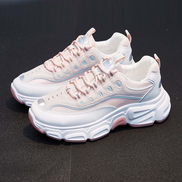 the new platform white sneakers for the autumn of 2020 will be stylish breathable mesh casual shoes for ladies, Black
the new platform white sneakers for the autumn of 2020 will be stylish breathable mesh casual shoes for ladies, Black