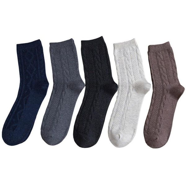 5 pairs men's socks double needle long tube sock meias autumn winter combed cotton soft warm solid color twist classic sox socks, Black
5 pairs men's socks double needle long tube sock meias autumn winter combed cotton soft warm solid color twist classic sox socks, Black
