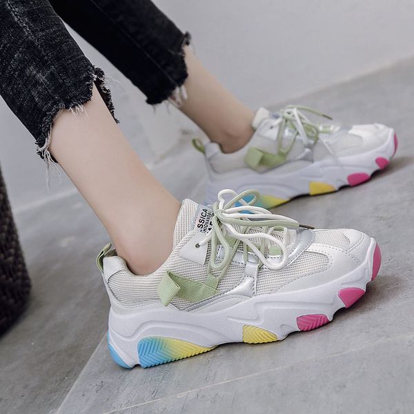 new autumn sneakers women shoes breathable mesh net casual shoes lace up round toe thick bottom high heels platform woman, Black
new autumn sneakers women shoes breathable mesh net casual shoes lace up round toe thick bottom high heels platform woman, Black