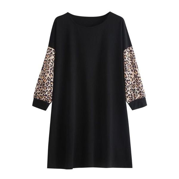 casual dresses women's fashion round neck leopard print patchwork color dress spring seven-point sleeves o-neck 3/4 sleeve, Black;gray
casual dresses women's fashion round neck leopard print patchwork color dress spring seven-point sleeves o-neck 3/4 sleeve, Black;gray