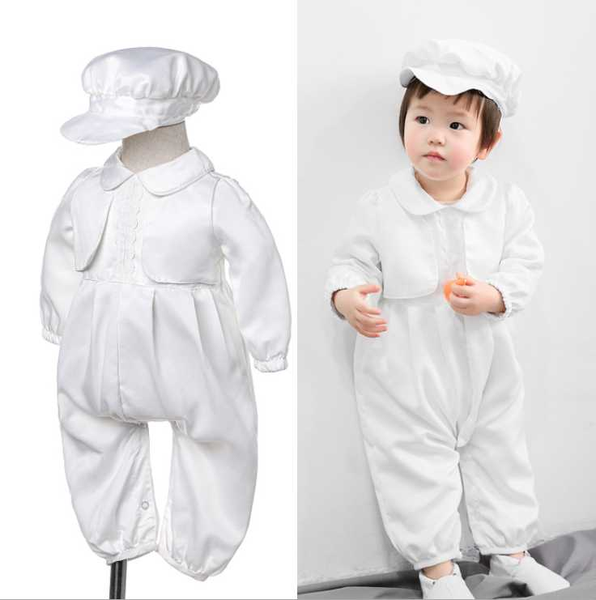 infant boy clothing white satin baptism baby jumpsuits with cap newborn outfits set boy first birthday christening party clothes
infant boy clothing white satin baptism baby jumpsuits with cap newborn outfits set boy first birthday christening party clothes
