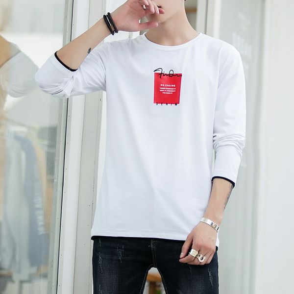 long sleeve men's 2019 new t- shirtspring and autumn youth men's slim cotton round neck base shirt t-shirt fashion 0xagf, Blue
long sleeve men's 2019 new t- shirtspring and autumn youth men's slim cotton round neck base shirt t-shirt fashion 0xagf, Blue